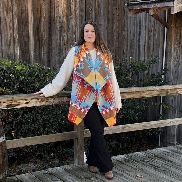 Women's Wrap - Woven Fleece - Multi Desert Sand - Picture 1 of 4